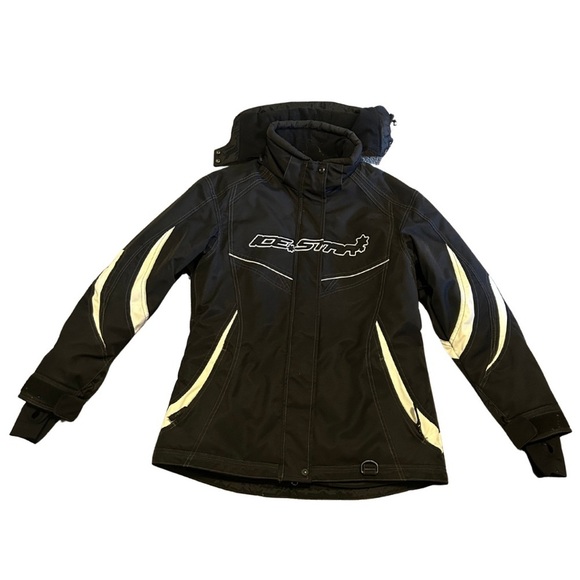 ice star Jackets & Blazers - ICE STAR Flotex Floatation Jacket Snowmobile Gear Black and White Womens